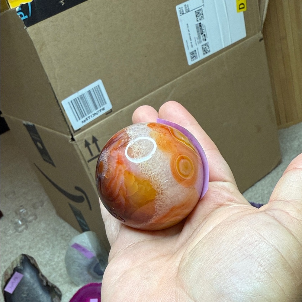 Carnelian Sphere Crystal
